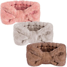 3-delige set gezichtsreinigingshoofdband, make-uphoofdband, spa-hoofdband, handdoek, badstof haarbanden, microvezel strikhoofdband, verstelbare
