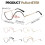 Witch Costume Glasses Metal Round Frame Red 1 Pair 3