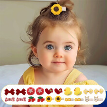 10 stuks babyhaarclips - Kleine haarspeldjes voor baby meisjes, volledig gevoerd en omwikkeld met zachte stof. Bloemvormige haarclips voor peuters,