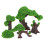 DRAFIDEEP miniature pine trees Simulation Tree Green Resin 6Pcs 1
