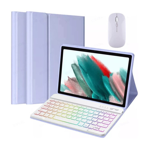 Capa com teclado e mouse iluminados compatível com Galaxy Tab A9+ 11'' - Proteção premium e experiência de digitação aprimorada