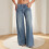 Damejeans med vide ben i stretch – medium vask 5