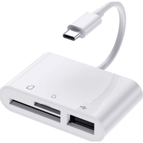 SD TF Memory Card Reader, Compatible with iPad Pro, MacBook Pro/Air, 3-in-1 USB Camera Card Reader Adapter and More Devices 1