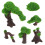 DRAFIDEEP miniature pine trees Simulation Tree Green Resin 6Pcs 5