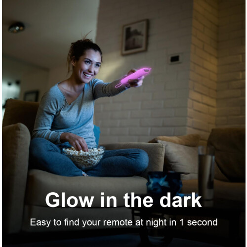 Capa rosa para controle remoto (pacote com 2) compatível com Hisense Roku TV. 2
