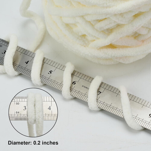 3 Snáithe/ 8 Snáithe Snáth Bratchláir Gach Snáithe 100g/3.5oz - Snáth Chenille 6 Thar a Bheith Toirtiúil - Snáth Cniotáil, Cróiseáil & 1