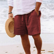 Pantaloncini da uomo casual in maglia con coulisse e elastico in vita, ideali per jogging e palestra.
