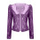 Women's sequin blazer jacket long sleeve cropped 2