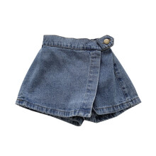 Pantaloni scurți pentru fete, fuste scurte din denim, casual, de vară, pantaloni scurți, la modă, versatile, elastice, fuste din denim, 7-8 ani
