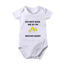 Genderneutrale babyrompertjes met korte mouwen, cartoonprint en zakjes, 0-24 maanden, wit (0-3 maanden)