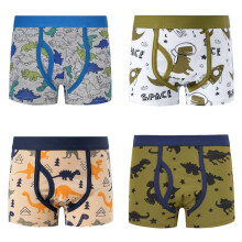 4 Pack Toddler Little Boys Casual Boxers Briefs Panties Kids Cotton Underwear Undies, Size 1-10 Years