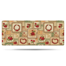Pioneer Flower Floral badeværelsestæppe, skridsikker mikrofibermåtte med gummibagside, blød 61 x 150 cm, kompatibel med badekar og bruser