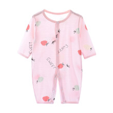Neugeborenenkleidung für Jungen, Baby-Bodys, bequemer Kinder-Jumpsuit, atmungsaktive Sommerjacke mit langen Ärmeln, rosa, 3-6 Monate