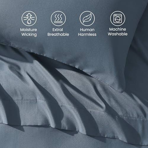 Σετ σεντονιών Nanotex Super Soft Cooling για παιδιά, διπλά, 3 τεμάχια – Δεν τσαλακώνει, δεν 2