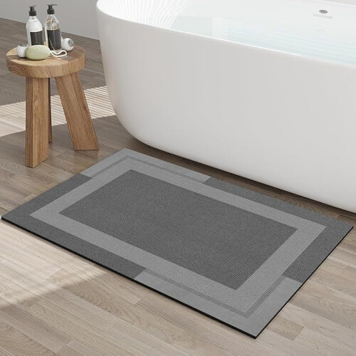 Silica Bath Mat Rubber Backing 0.15 in Thin