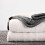 Cable Knit Sherpa Throw Blanket 50 x 63 in Grey 2