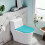 Housse de couvercle de toilette élastique, douce et lavable, 43 x 58 cm 4