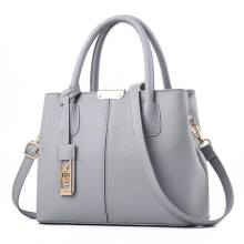 Bolsos y carteras para mujer, bolso bandolera de mano, bolso de hombro de cuero, bolso de moda grande, bolso cruzado para el trabajo, bolso tote gris