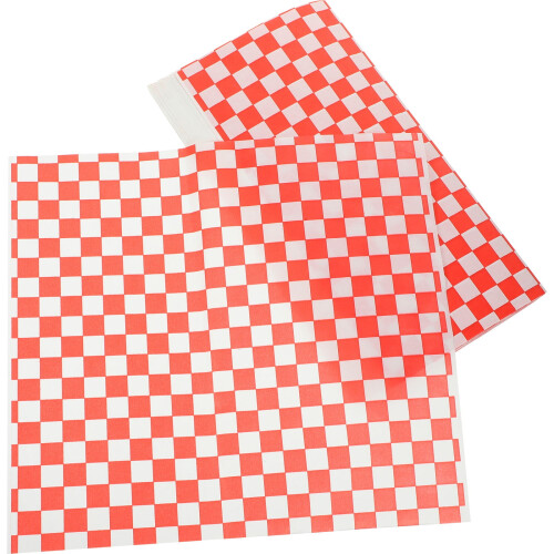 100 ark matpapper, smörgåspapper, röd