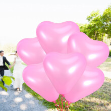 Ballons en latex rose en forme de cœur (lot de 20)