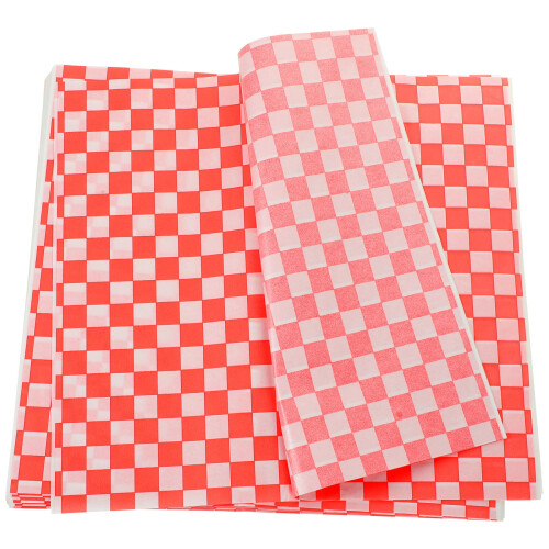 100 ark matpapper, smörgåspapper, röd 2