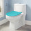 Housse de couvercle de toilette élastique, douce et lavable, 43 x 58 cm 5