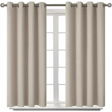 Cuirtíní Dorchaithe Seomra 54 Orlach ar Fad - Cuirtíní Cóireála Fuinneoige Inslithe Teirmeacha Grommet do Sheomra Leapa, 2 Phainéal, 52x54