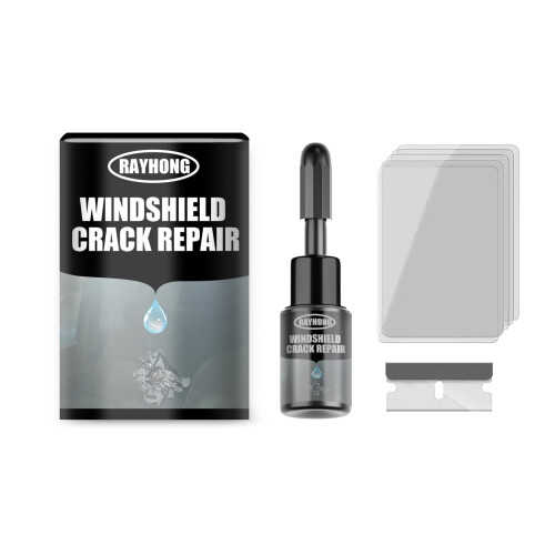 Glass crack repair fluid kit,Plastic,black,42g 2