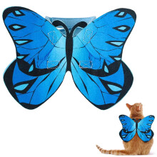 Pet Costume Accessories Adjustable Butterfly Wing For Pets Realistic Lightweight Cosplay Decor For Cats And Dogs 26X19X2Cm