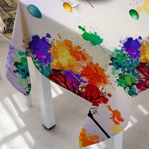 1Tablecloth Primeval3D Flower Table Cloth Rectangular Tea Table Cover Dining Home Decor Table Cloth 2