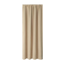 Scandinavian Blackout Curtains 63x42" Beige – Heat Insulation, Energy Saving, Room Darkening, Boho Style, Easy Install