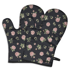 Gants de cuisine Ă motif floral, lot de 2, 19,5 x 30,5 cm