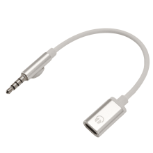 Cable de audio de 3,5 mm macho a tipo C hembra, adaptador de auriculares con conector analógico para reproductor de MP3, portátil y tableta.