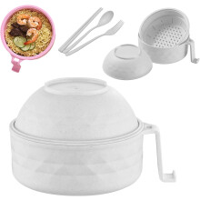 Ensemble de bols Ă ramen pour micro-ondes avec couvercle, ustensiles et passoire