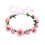 Tiara de flores de Páscoa com rosas e folhas artificiais, rosa. 2