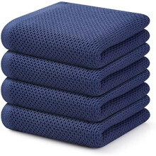 Torchons de cuisine gaufrés 100 % coton (lot de 12)