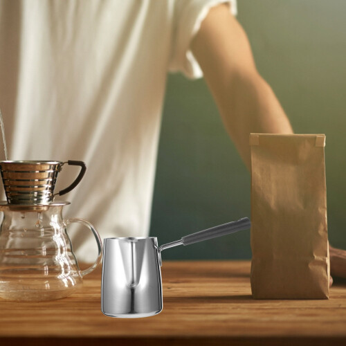 Small Milk Frothing Pitcher 600Ml With Ergonomic Handle For Home Use 1Pcs 2