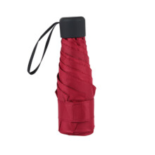 Mini skladací dáždnik s UV filtrom, vínovočervený, 1 ks