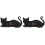 2pcs Floating Shelf Wooden Book Cat Shape Display Shelf Wall-mounted Display Rack 1
