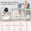 Monitor de vídeo para bebês de 4,3 polegadas com bateria de 30 horas, funções de panorâmica, inclinação e zoom, visão noturna, modo 2