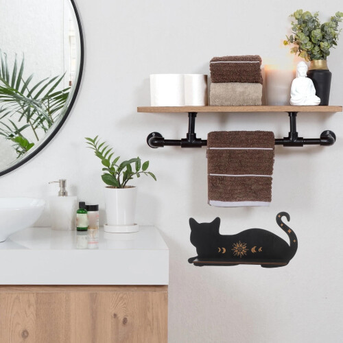 2pcs Floating Shelf Wooden Book Cat Shape Display Shelf Wall-mounted Display Rack 1