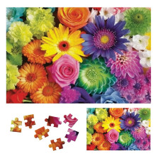 Květinové puzzle pro dospělé, Barevné květinové puzzle pro dospělé a starší, pro ženy a maminky 1000 ks