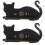2pcs Floating Shelf Wooden Book Cat Shape Display Shelf Wall-mounted Display Rack 8