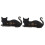 2pcs Floating Shelf Wooden Book Cat Shape Display Shelf Wall-mounted Display Rack 4