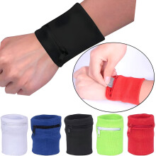 2Pcs Sports Wristbands Wallet Pouch, Zipper Gym Wrist Bags for Running, Cycling—Compatible with Keys & Coins
