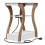 Arc End Table with Charging Station White 3-Tier 5