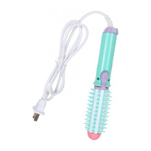 HIBIBUD Mini Curling Brush for Short Hair – Anti-Scald, Ceramic, Fast Heat-Up, Compatible with All Hair Types