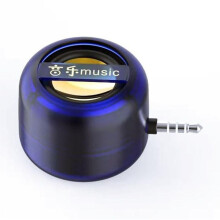Mini altavoz portátil integrado en un teléfono con interfaz de audio USB-C/AUX de 3,5 mm y compatible con Android e iPod.