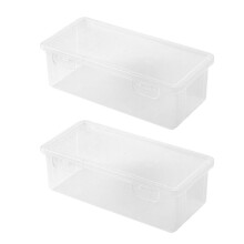1-4 Transparante plastic bureau-organizerdoos voor het opbergen van diverse kantoorartikelen, pennen, archiefdozen, keukenopbergdozen