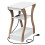 Arc End Table with Charging Station White 3-Tier 7